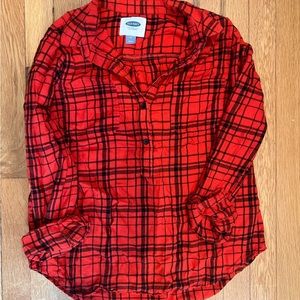 Plaid pullover blouse